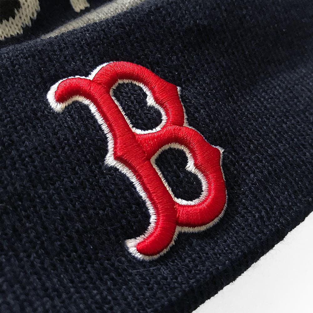 Boston Red Sox Major League Baseball Striped Style With Logo